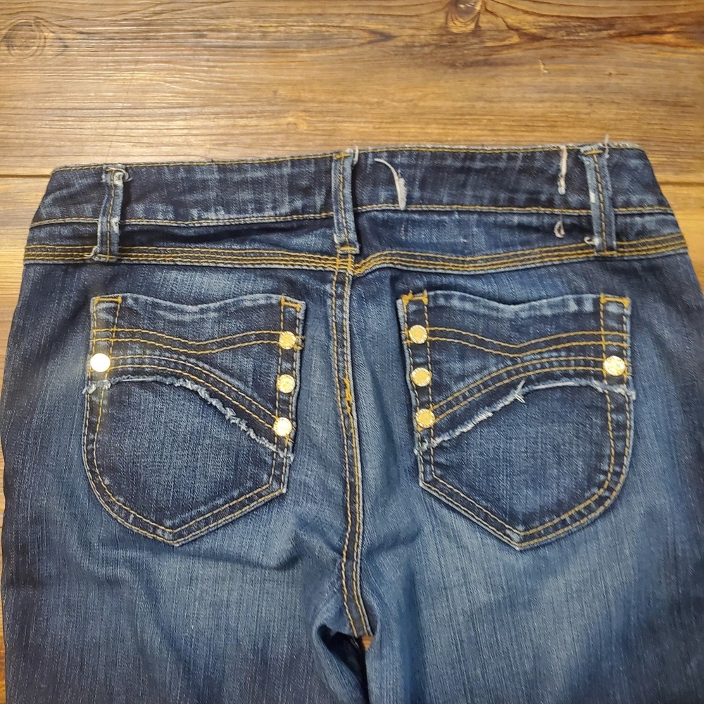 Vintage Y2K KLS Kimora Lee Simmons Flare Jeans Womens 29" Waist Studded Bootcut